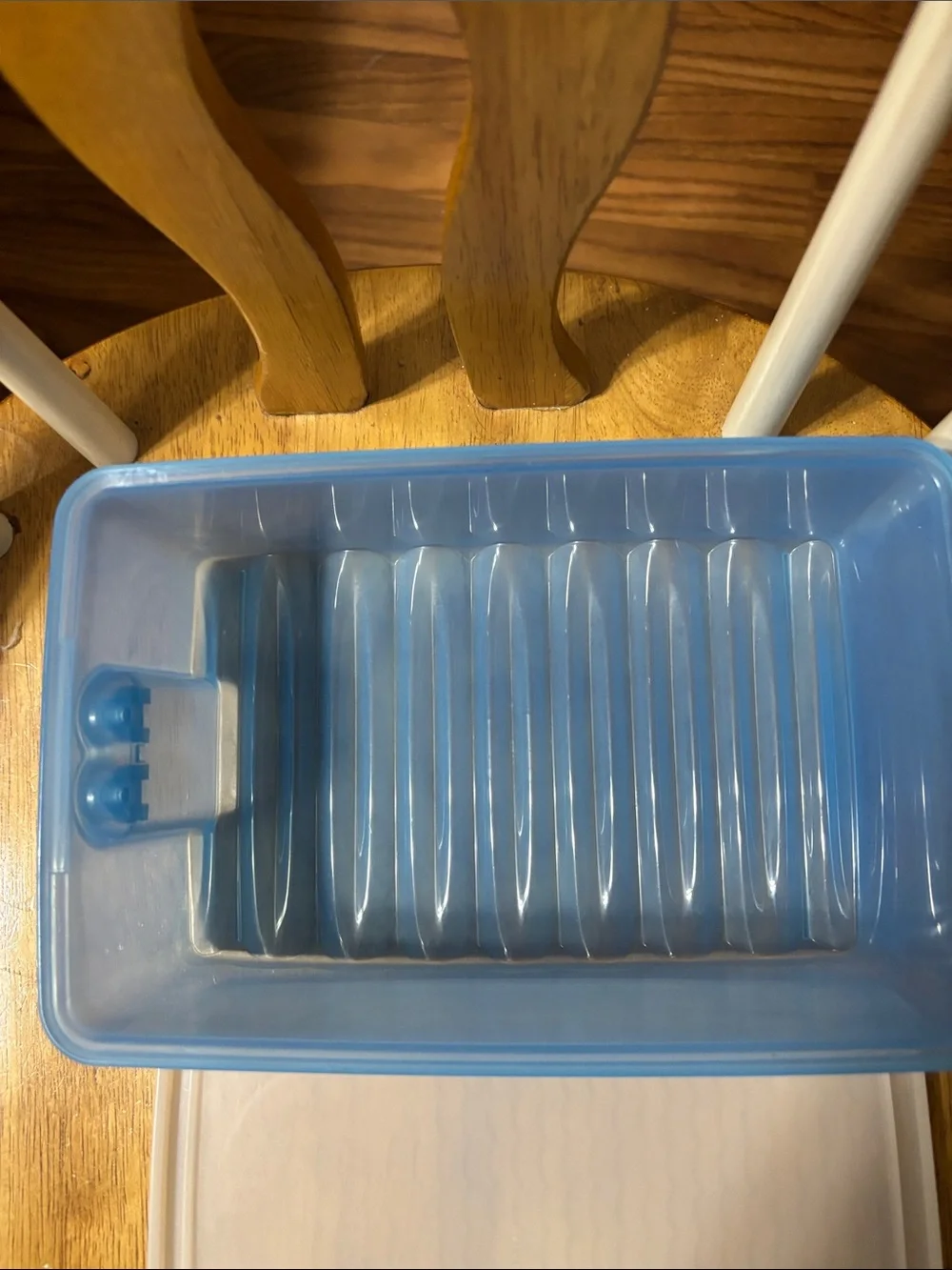 Rubbermaid Storage Box with Lid - Light Blue for Fridge
